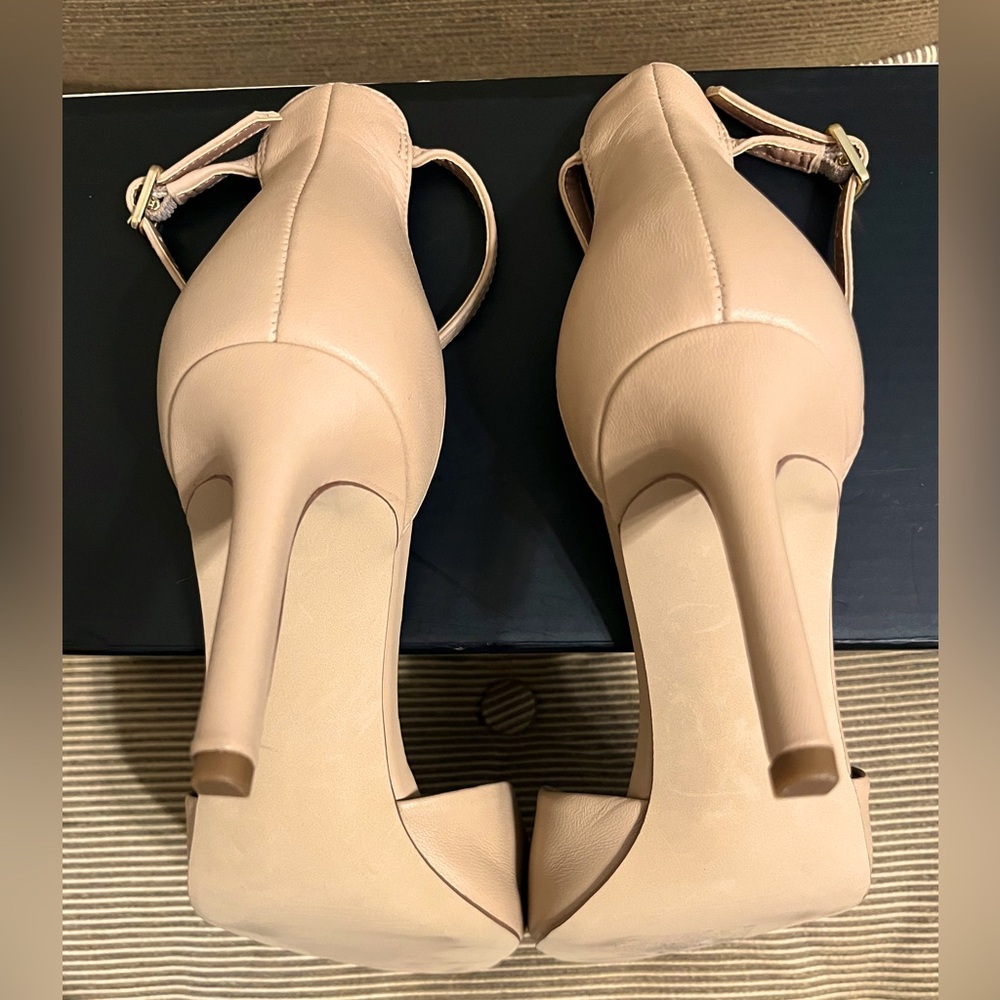 NWOT Nordstrom Anders Leather Ankle Strap Sandal in Tan Candy - Size 8 - Picture 13 of 17